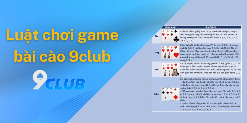 Luật chơi bài cào 9club cho người mới